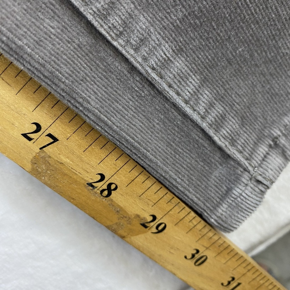 2/$30 Talbots Corduroy Pants Women Sz 12 Gray Straight Leg Pant Cotton - Picture 12 of 14
